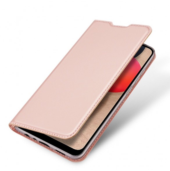 DUX DUCIS Skin Pro Bokhylla typ fodral för Samsung Galaxy A02s EU rosa