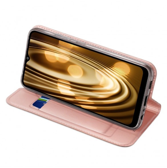 DUX DUCIS Skin Pro Bokhylla typ fodral för Samsung Galaxy A02s EU rosa