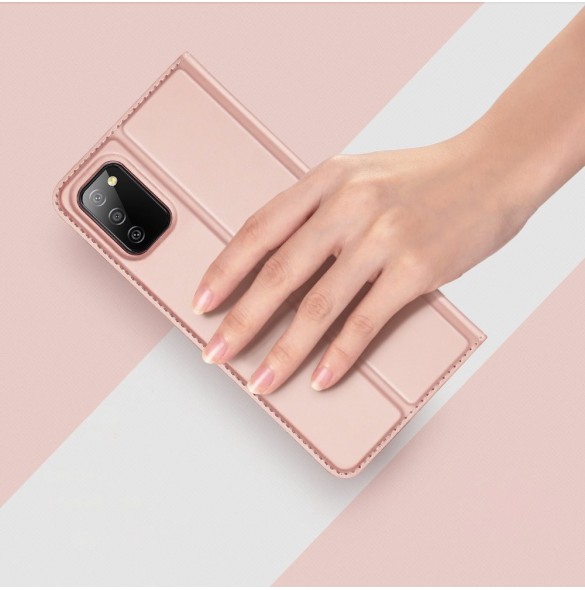 DUX DUCIS Skin Pro Bokhylla typ fodral för Samsung Galaxy A02s EU rosa