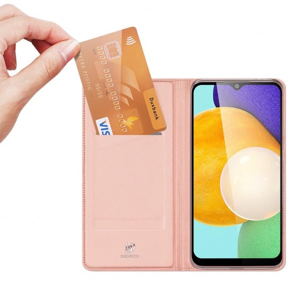 Dux Ducis Skin Pro Bokhylla typ fodral för Samsung Galaxy A03s rosa