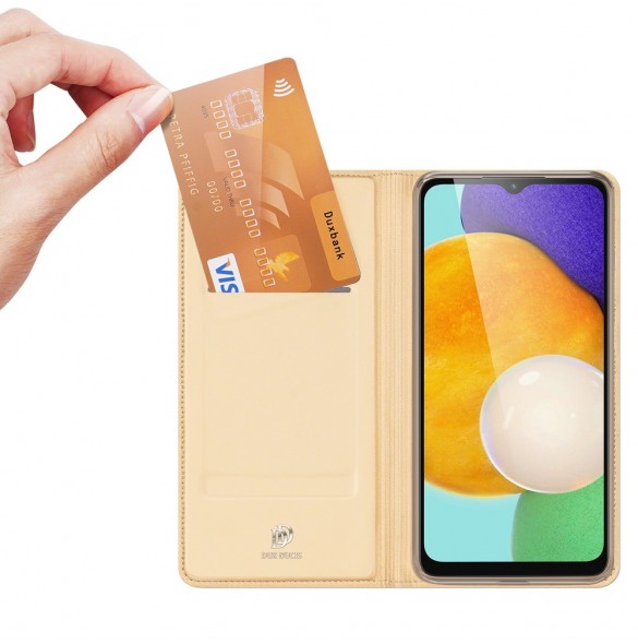 Dux Ducis Skin Pro Bokhylla typ fodral för Samsung Galaxy A13 5G gyllene