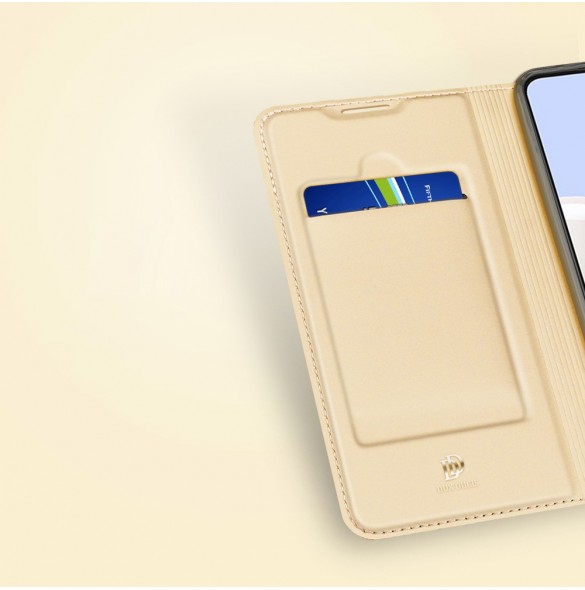 Dux Ducis Skin Pro Bokhylla typ fodral till Samsung Galaxy A22 4G gyllene