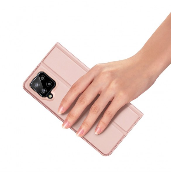 Dux Ducis Skin Pro Bokhylla typ fodral för Samsung Galaxy A22 4G rosa