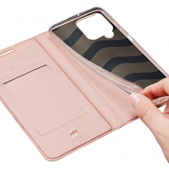 Dux Ducis Skin Pro Bokhylla typ fodral för Samsung Galaxy A22 4G rosa