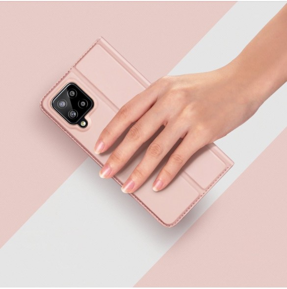 Dux Ducis Skin Pro Bokhylla typ fodral för Samsung Galaxy A22 4G rosa