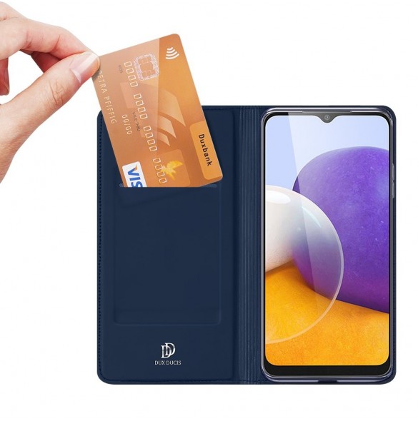 Dux Ducis Skin Pro Bokhylla typ fodral för Samsung Galaxy A22 5G blå