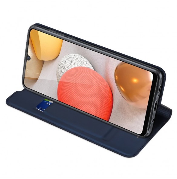 DUX DUCIS Skin Pro Bokhylla typ fodral för Samsung Galaxy A42 5G blå