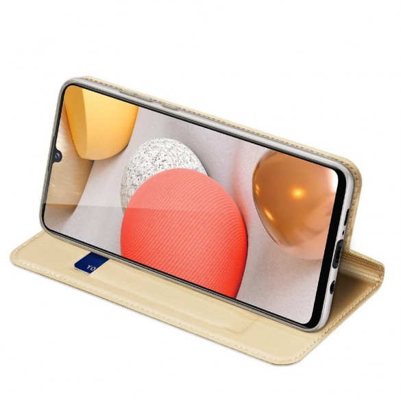 DUX DUCIS Skin Pro Bokhylla typ fodral för Samsung Galaxy A42 5G gyllene
