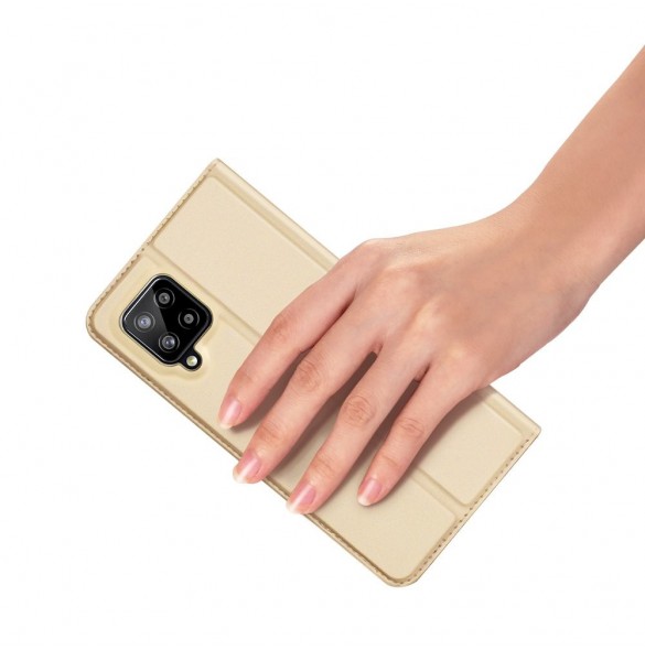 DUX DUCIS Skin Pro Bokhylla typ fodral för Samsung Galaxy A42 5G gyllene
