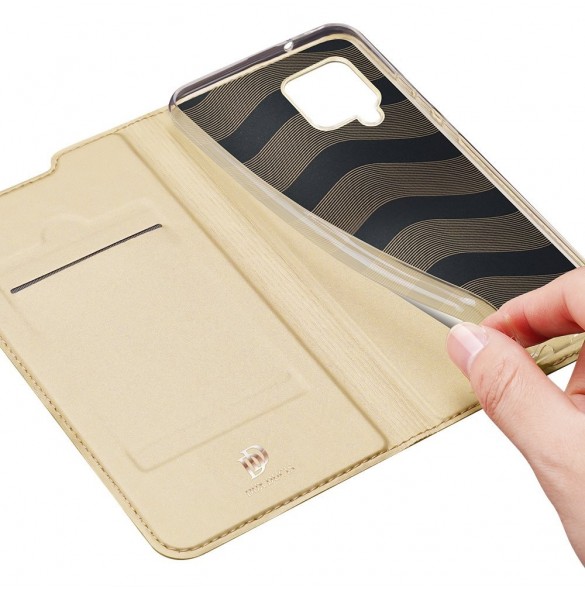 DUX DUCIS Skin Pro Bokhylla typ fodral för Samsung Galaxy A42 5G gyllene