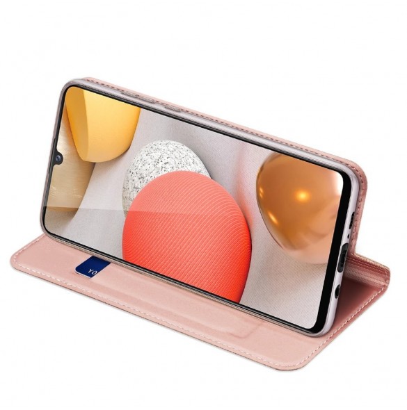 DUX DUCIS Skin Pro Bokhylla typ fodral för Samsung Galaxy A42 5G rosa
