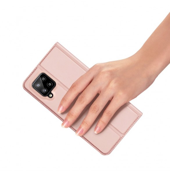 DUX DUCIS Skin Pro Bokhylla typ fodral för Samsung Galaxy A42 5G rosa