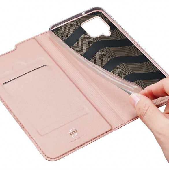 DUX DUCIS Skin Pro Bokhylla typ fodral för Samsung Galaxy A42 5G rosa