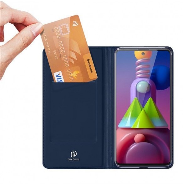 DUX DUCIS Skin Pro Bokhylla typ fodral för Samsung Galaxy M51 rosa