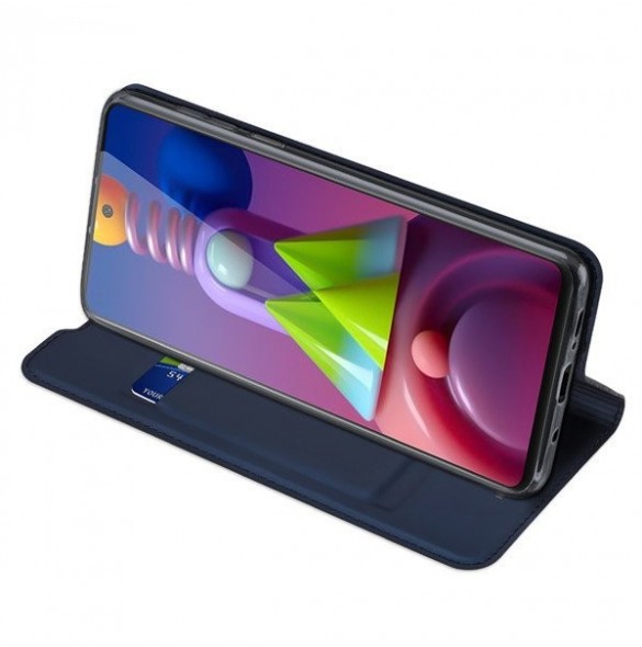 DUX DUCIS Skin Pro Bokhylla typ fodral för Samsung Galaxy M51 rosa