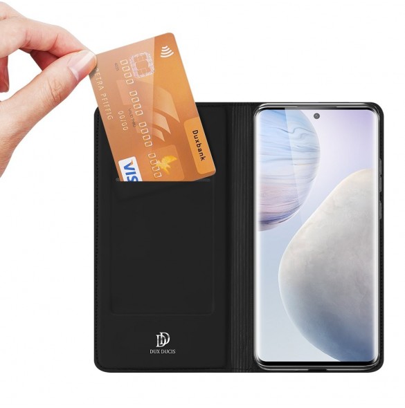 Dux Ducis Skin Pro Bokhylla typ väska för Vivo X60 Pro svart