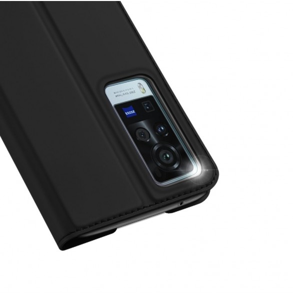 Dux Ducis Skin Pro Bokhylla typ väska för Vivo X60 Pro svart