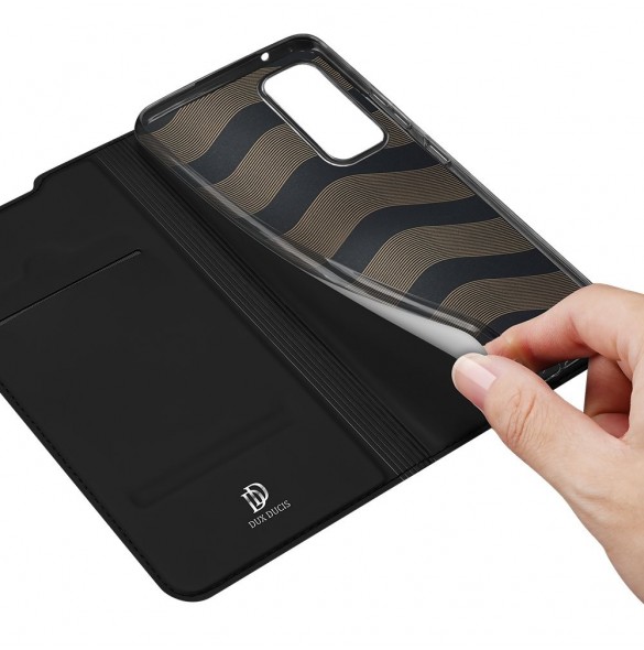 Dux Ducis Skin Pro Bokhylla typ väska för Vivo X60 Pro svart