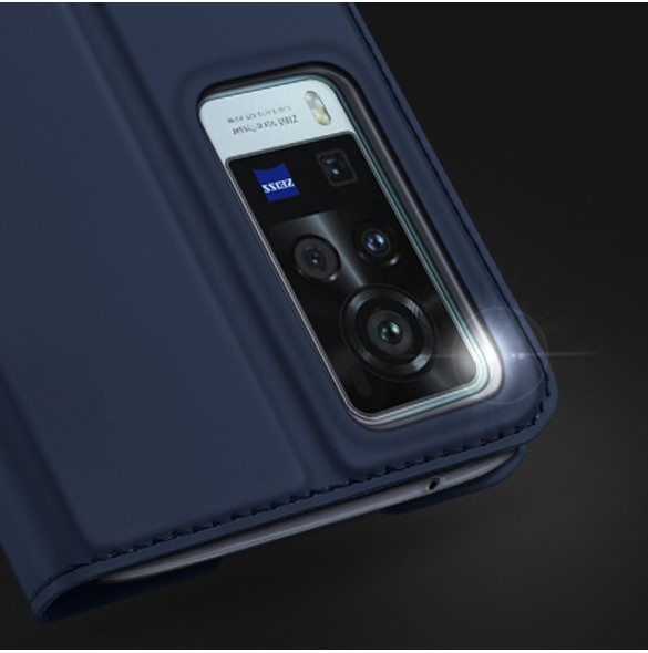 Dux Ducis Skin Pro Bokhylla typ väska för Vivo X60 Pro svart