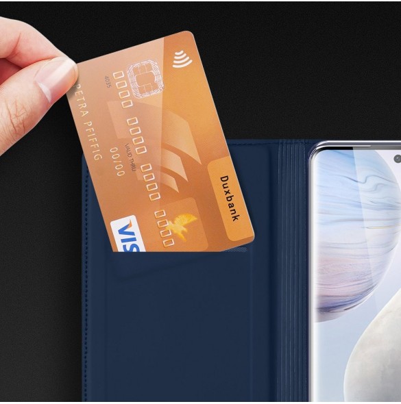 Dux Ducis Skin Pro Bokhylla typ väska för Vivo X60 Pro svart