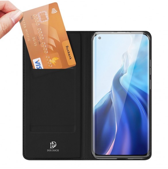 DUX DUCIS Skin Pro Bokhylla typ fodral för Xiaomi Mi 11 svart