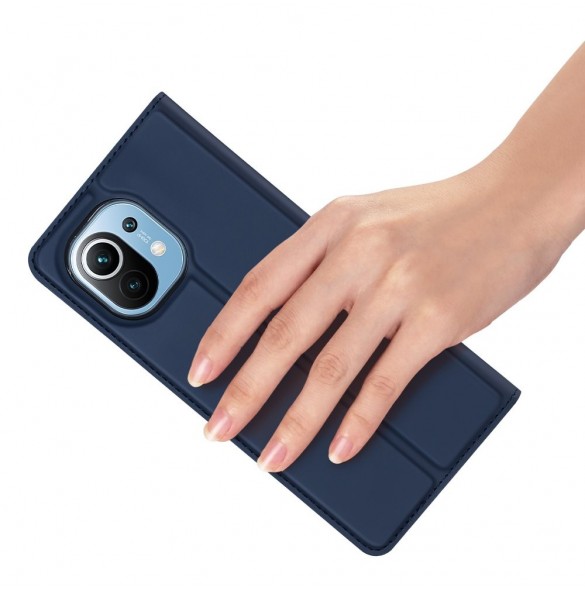 DUX DUCIS Skin Pro Bokhylla typ väska för Xiaomi Mi 11 blå