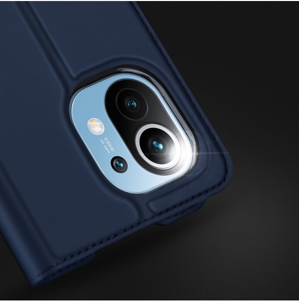DUX DUCIS Skin Pro Bokhylla typ väska för Xiaomi Mi 11 blå