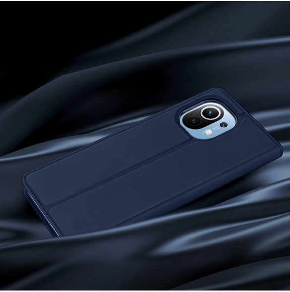 DUX DUCIS Skin Pro Bokhylla typ väska för Xiaomi Mi 11 blå