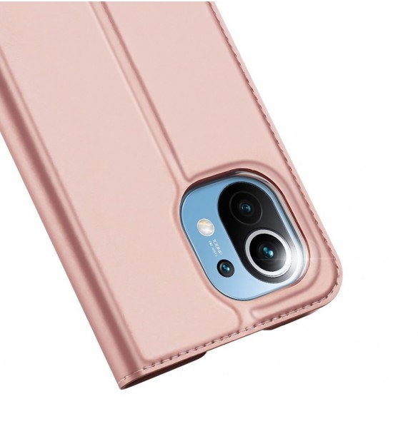 DUX DUCIS Skin Pro Bokhylla typ fodral för Xiaomi Mi 11 rosa