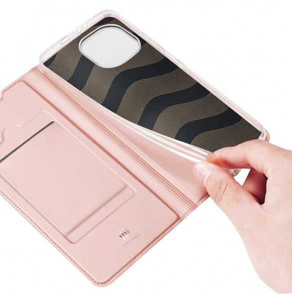 DUX DUCIS Skin Pro Bokhylla typ fodral för Xiaomi Mi 11 rosa