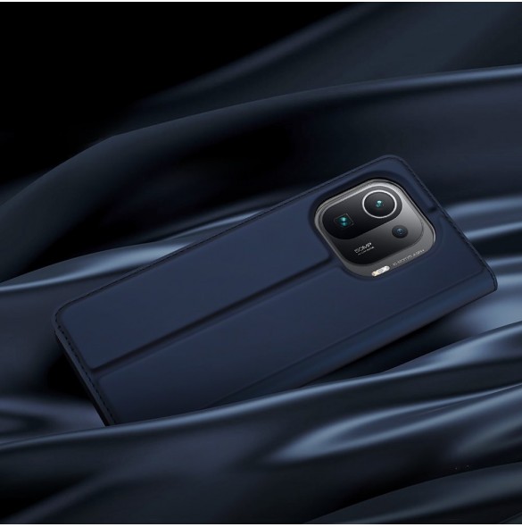 DUX DUCIS Skin Pro Bokhylla typ fodral för Xiaomi Mi 11 Pro blå