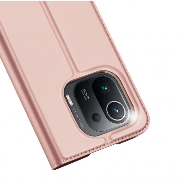 DUX DUCIS Skin Pro Bokhylla typ fodral för Xiaomi Mi 11 Pro rosa