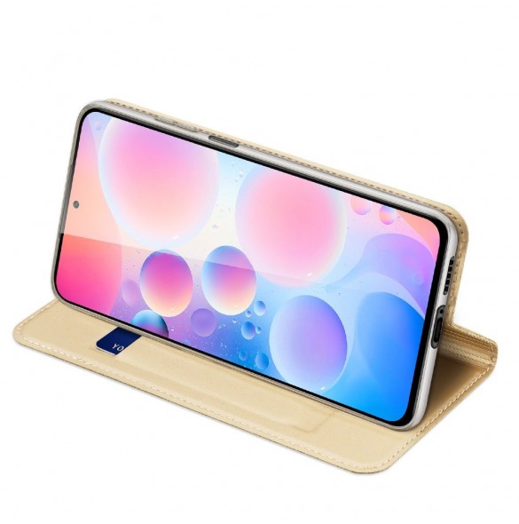Dux Ducis Skin Pro Bokhylla typ fodral för Xiaomi Redmi K40 Pro+ / K40 Pro / K40 / Poco F3 golden
