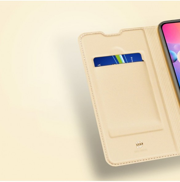 Dux Ducis Skin Pro Bokhylla typ fodral för Xiaomi Redmi K40 Pro+ / K40 Pro / K40 / Poco F3 golden