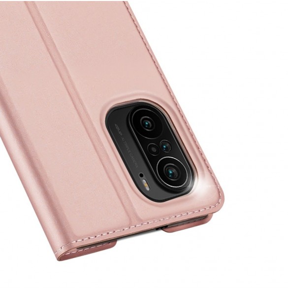 Dux Ducis Skin Pro Bokhylla typ fodral för Xiaomi Redmi K40 Pro+ / K40 Pro / K40 / Poco F3 rosa