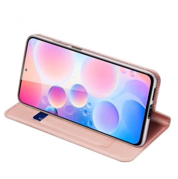 Dux Ducis Skin Pro Bokhylla typ fodral för Xiaomi Redmi K40 Pro+ / K40 Pro / K40 / Poco F3 rosa