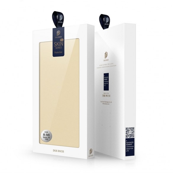 DUX DUCIS Skin Pro Bokhylla typ fodral för Xiaomi Redmi Note 10 / Redmi Note 10S golden