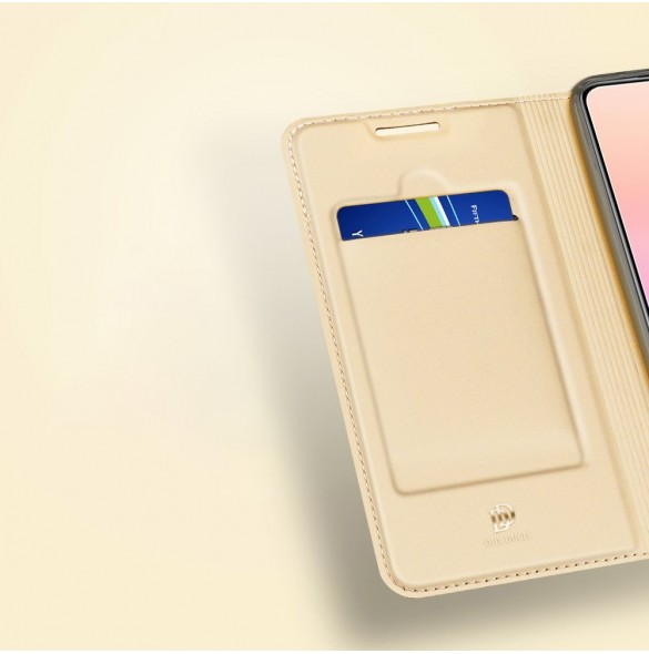 DUX DUCIS Skin Pro Bokhylla typ fodral för Xiaomi Redmi Note 10 / Redmi Note 10S golden