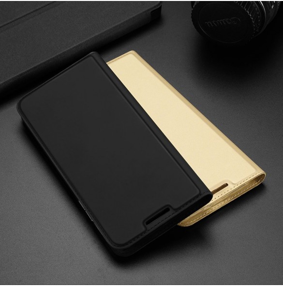 DUX DUCIS Skin Pro Bokhylla typ fodral för Xiaomi Redmi Note 10 / Redmi Note 10S golden
