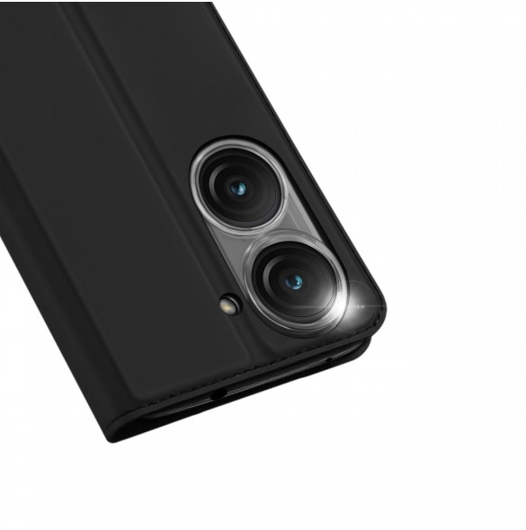 Dux Ducis Skin Pro-fodral för Asus Zenfone 9 flip-fodral plånboksställ svart