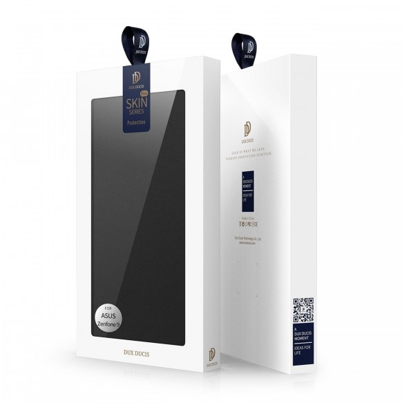 Dux Ducis Skin Pro-fodral för Asus Zenfone 9 flip-fodral plånboksställ svart