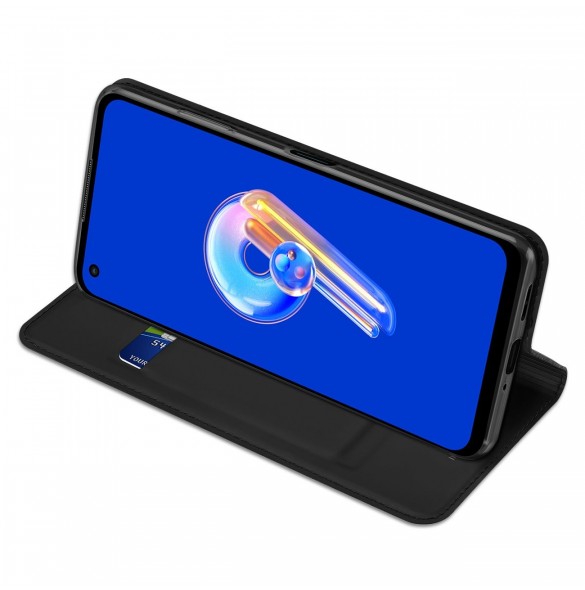 Dux Ducis Skin Pro-fodral för Asus Zenfone 9 flip-fodral plånboksställ svart