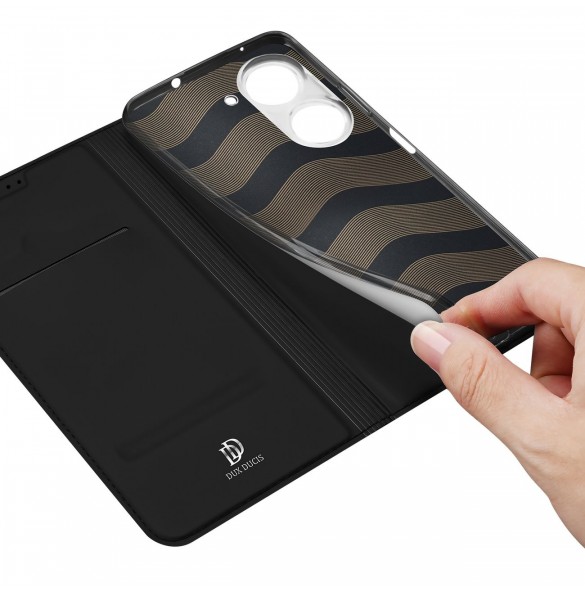 Dux Ducis Skin Pro-fodral för Asus Zenfone 9 flip-fodral plånboksställ svart