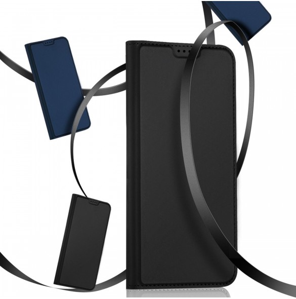 Dux Ducis Skin Pro-fodral för Asus Zenfone 9 flip-fodral plånboksställ svart