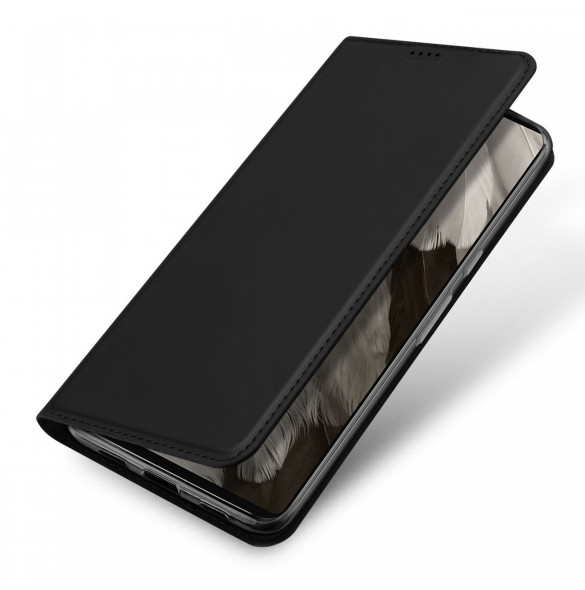 Dux Ducis Skin Pro-fodral för Google Pixel 7a Flip Card-plånboksställ Svart
