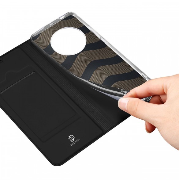Dux Ducis Skin Pro-fodral för Honor Magic5 flip-fodral plånboksställ svart