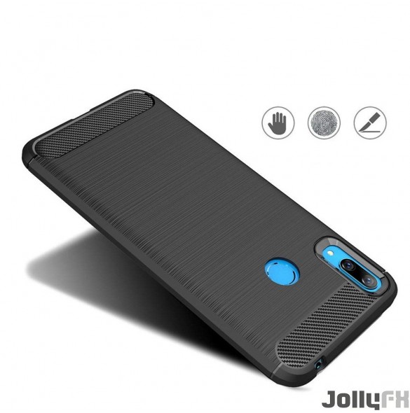Svart och väldigt snyggt skydd Huawei Y7 2019 / Y7 Prime 2019.