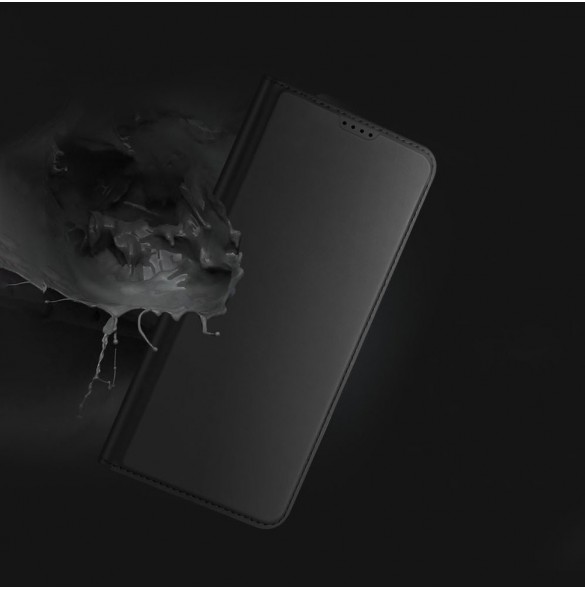 Dux Ducis Skin Pro Fodral för Honor Magic5 Pro Flip Card Plånboksställ Svart