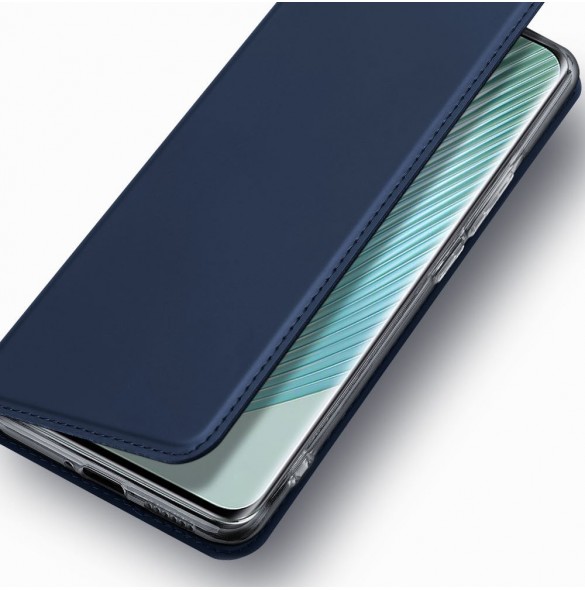 Dux Ducis Skin Pro-fodral för Honor Magic5 Pro Flip Card-plånboksställ Blå