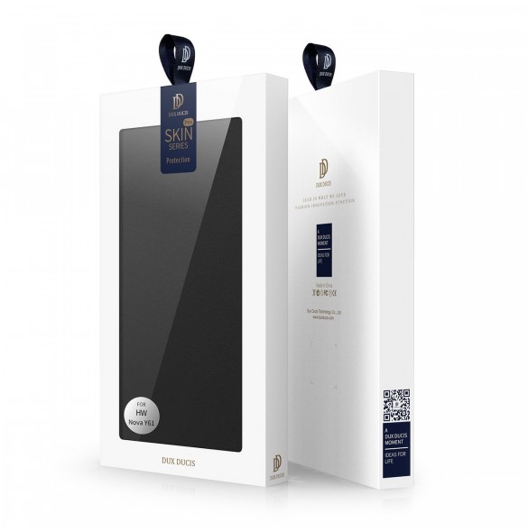 Dux Ducis Skin Pro-fodral till Huawei nova Y61 flip-cover-kortplånboksställ svart